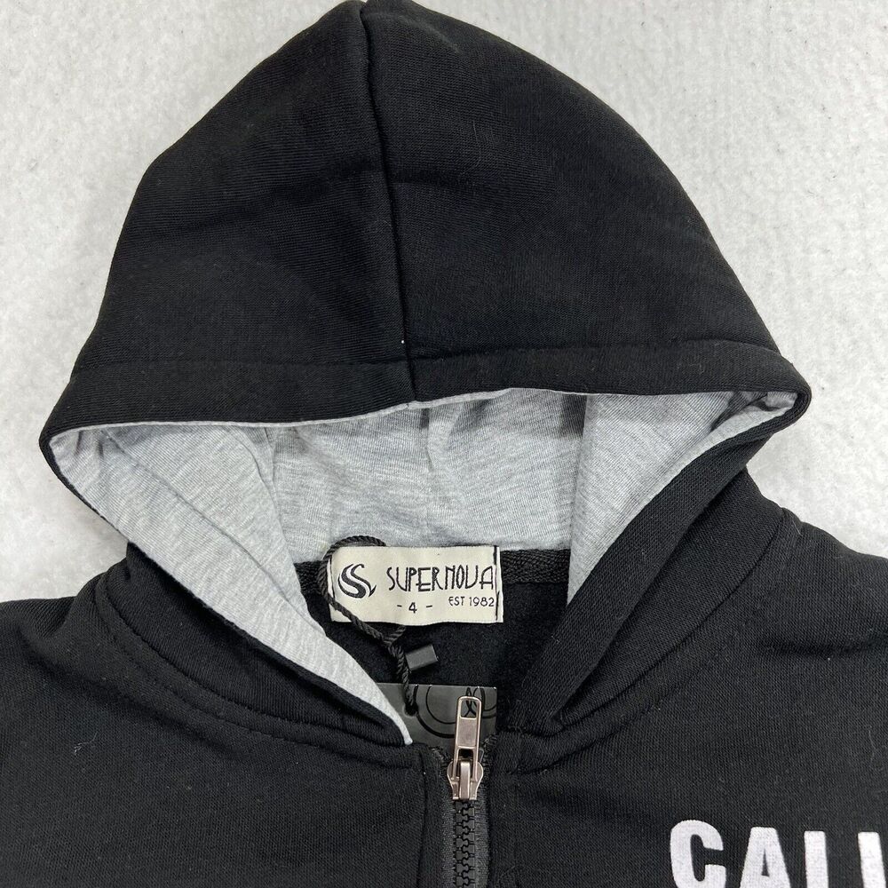 SuperNova Youth Boys Size 4 Olive Green California Cali 8 Full Zip Hoodie NWT - Picture 2 of 12